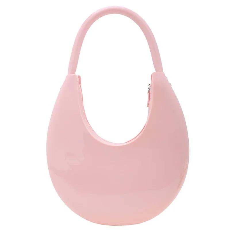 Candy Color Jelly Bags for Women Luxury Half Moon Shoulder Bag Designer PVC Handbag Glossy Beach Tote Bag Ladies Armpit Bags 28x5x31cm
Candy Color Jelly Bags for Women Luxury Half Moon Shoulder Bag Designer PVC Handbag Glossy Beach Tote Bag Ladies Armpit Bags 28x5x31cm