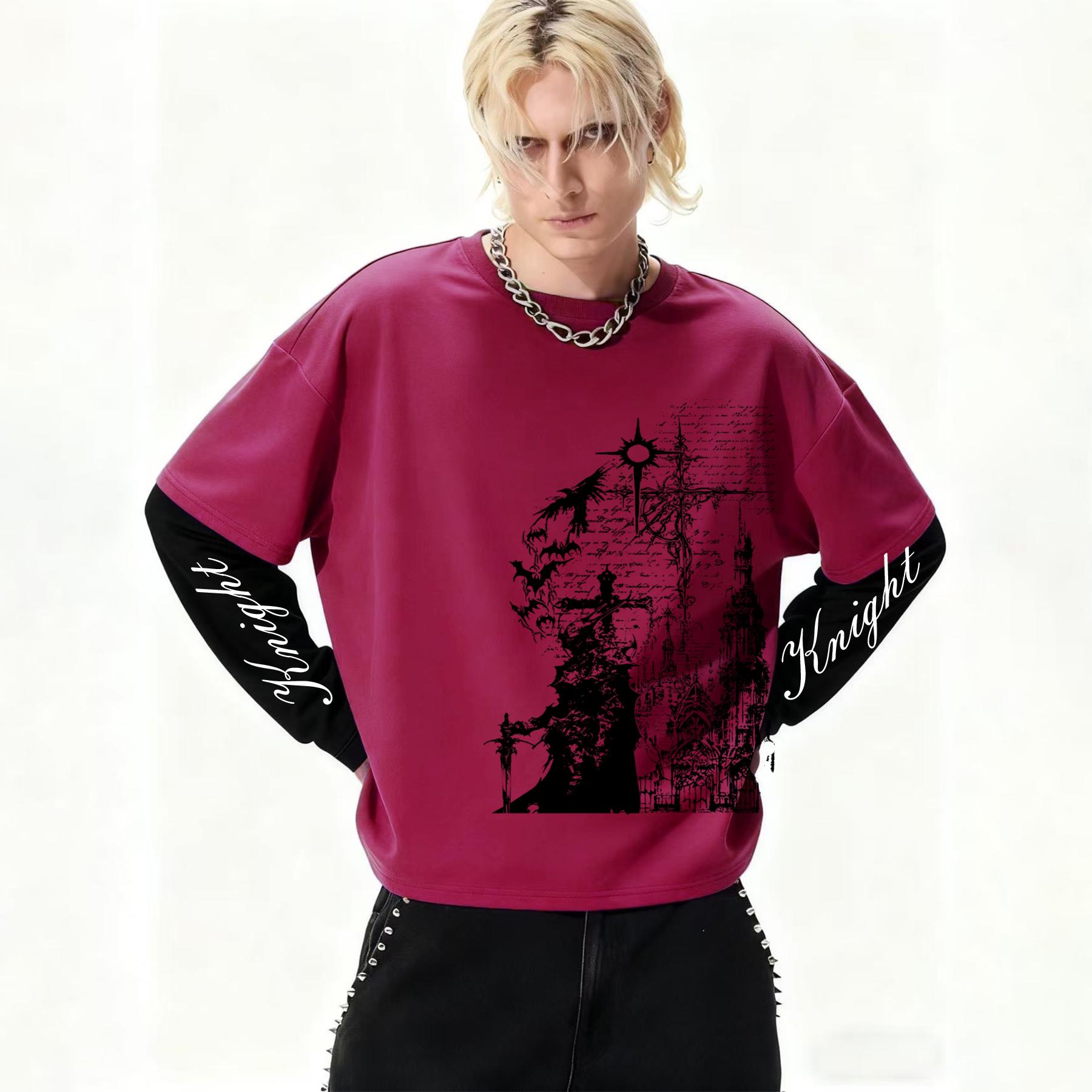 Men s High-Street Hip-Hop“Dark Knight”Print Long-Sleeve T-Shirt:A trendy, casual style perfect for everyday wear, ideal for street fashion enthusiasts XXL рожевий червоний колір
Men s High-Street Hip-Hop“Dark Knight”Print Long-Sleeve T-Shirt:A trendy, casual style perfect for everyday wear, ideal for street fashion enthusiasts XXL рожевий червоний колір