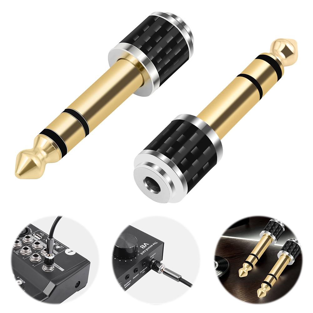 1/2 Pcs 1/4inch To 1/8inch Stereo Headphone Adapter Male To Female 6.35mm Jack To 3.5mm Socket Stereo Plug 6.35 To 3.5 Converter 
1/2 Pcs 1/4inch To 1/8inch Stereo Headphone Adapter Male To Female 6.35mm Jack To 3.5mm Socket Stereo Plug 6.35 To 3.5 Converter