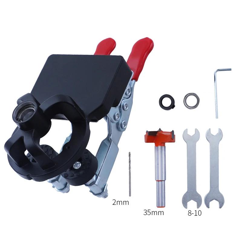 35mm Hinge Boring Jig Adjustable Margin Woodworking Hole Drilling Guide Locator with Fixture Aluminum Hinge Puncher Template чорний
35mm Hinge Boring Jig Adjustable Margin Woodworking Hole Drilling Guide Locator with Fixture Aluminum Hinge Puncher Template чорний