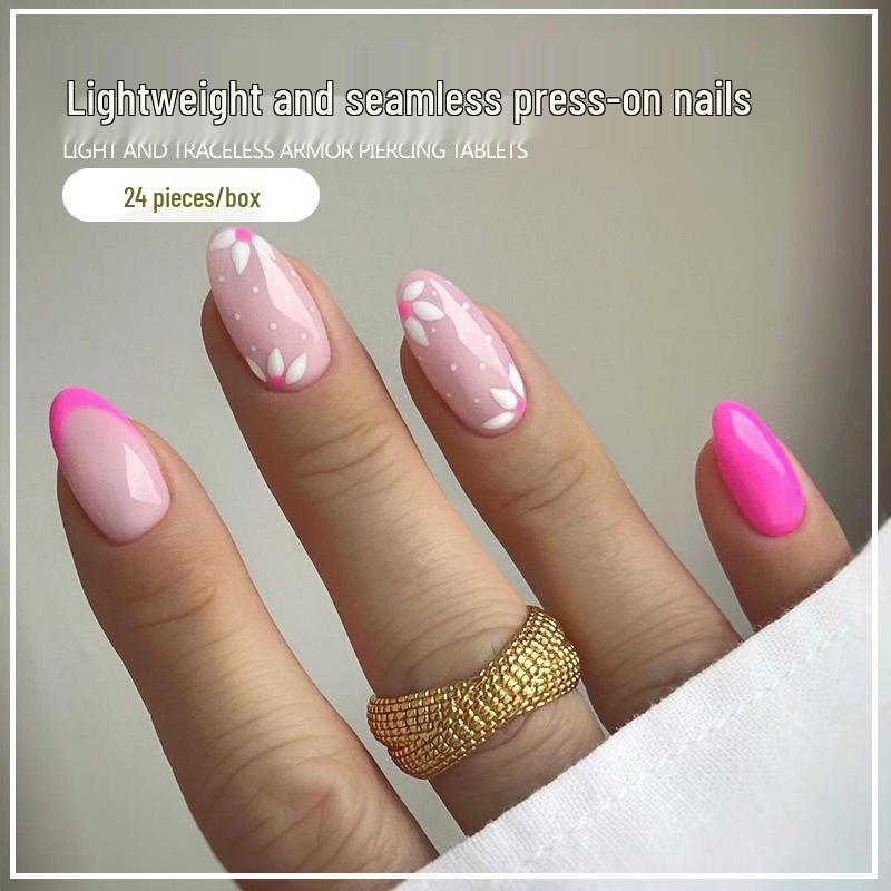 Cross-border Floral Color Block French Manicure Nail Tips - 24-Piece Short Style Set for Sweet Girl Glue Type
Cross-border Floral Color Block French Manicure Nail Tips - 24-Piece Short Style Set for Sweet Girl Glue Type