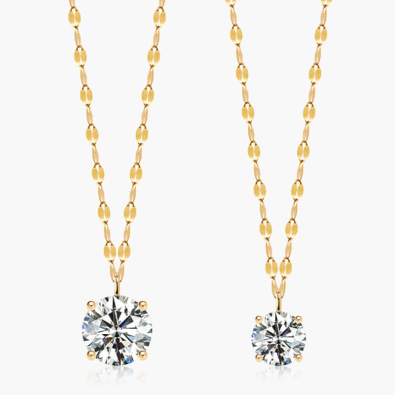 MCEL 14K/18K Ether Moissanite Diamond Necklace yellow gold
MCEL 14K/18K Ether Moissanite Diamond Necklace yellow gold