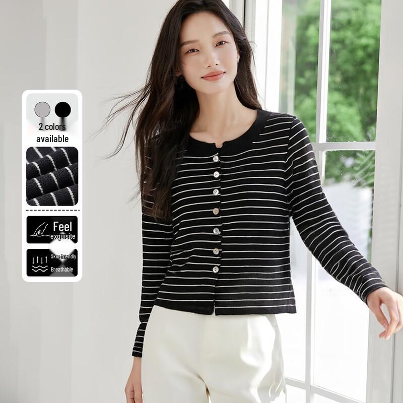 HSTYLE Women s Striped Round Neck Knit Sweater One Size F
HSTYLE Women s Striped Round Neck Knit Sweater One Size F