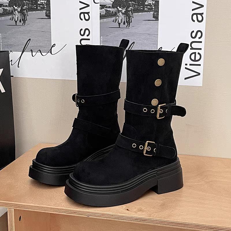 British style thick soled women s boots 2026 new autumn and winter short boots retro slimming and height increasing mid rise boo 35
British style thick soled women s boots 2026 new autumn and winter short boots retro slimming and height increasing mid rise boo 35