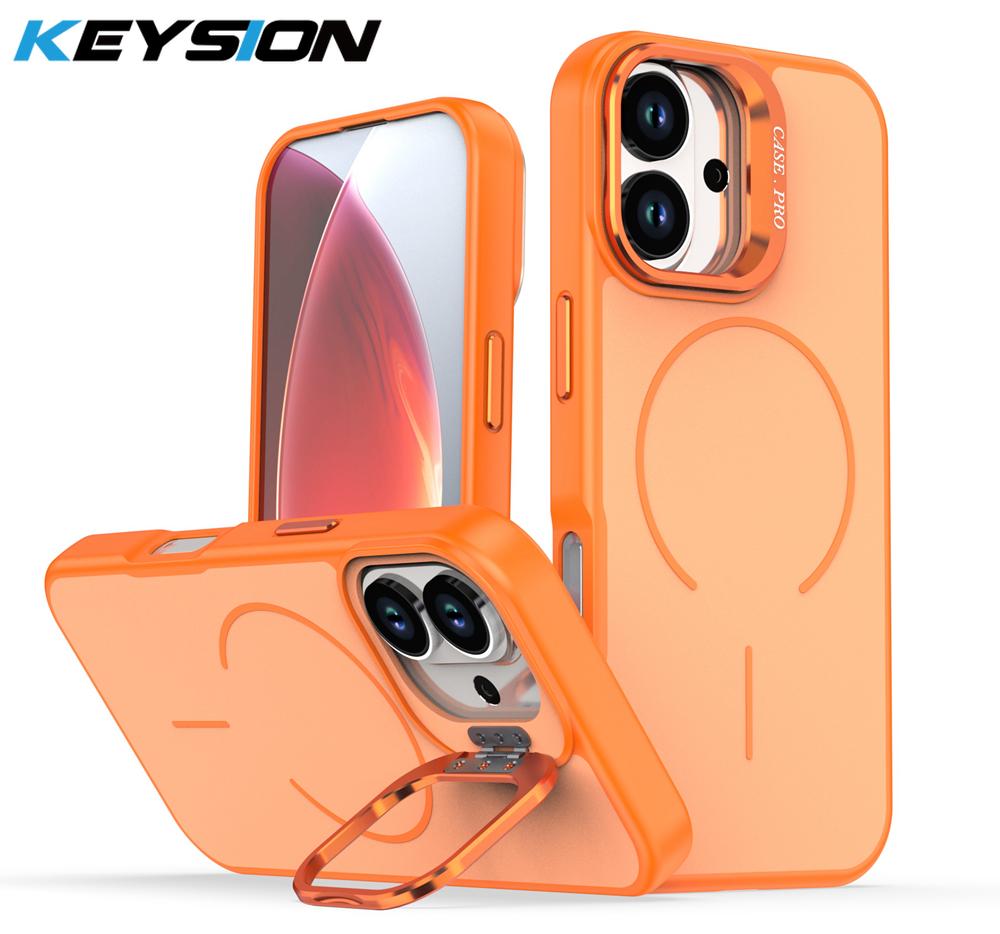 KEYSION Matte Skin Feel Lens Stand Phone Case for Magsafe for iPhone 17 Pro Max Magnetic Wireless Charging Shockproof Back Cover for iPhone 17 оранжевый
KEYSION Matte Skin Feel Lens Stand Phone Case for Magsafe for iPhone 17 Pro Max Magnetic Wireless Charging Shockproof Back Cover for iPhone 17 оранжевый