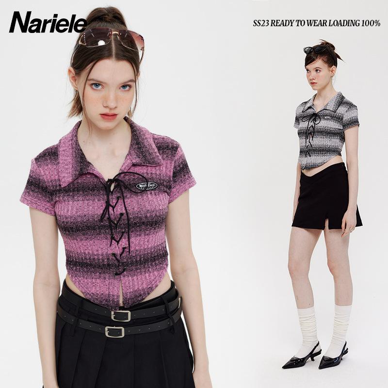 Оригинальный нишевый дизайн HeyHenry, сладкий и пряный короткий топ, новая летняя рубашка с короткими рукавами в полоску и завязками.
Оригинальный нишевый дизайн HeyHenry, сладкий и пряный короткий топ, новая летняя рубашка с короткими рукавами в полоску и завязками.