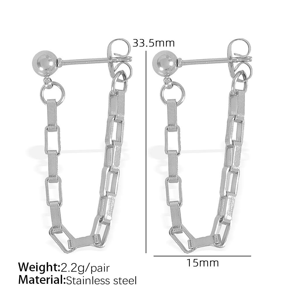 Design sense of the same stud earrings Hong Kong style cool handsome fringed chain plated 18K gold earrings women s jewelry
Design sense of the same stud earrings Hong Kong style cool handsome fringed chain plated 18K gold earrings women s jewelry