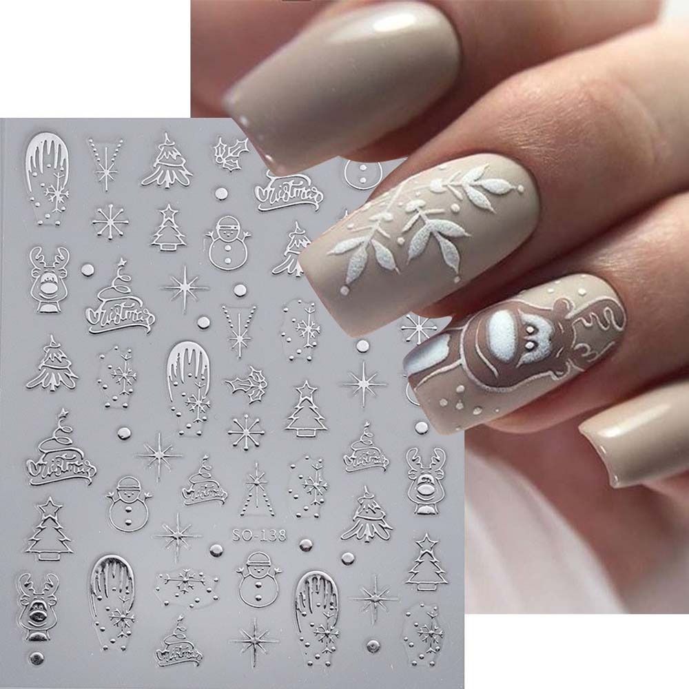 Manicure Ornaments Christmas Bronzing Nail Stickers Christmas Bronzing Nail Decals Party SO-140-Silver
Manicure Ornaments Christmas Bronzing Nail Stickers Christmas Bronzing Nail Decals Party SO-140-Silver