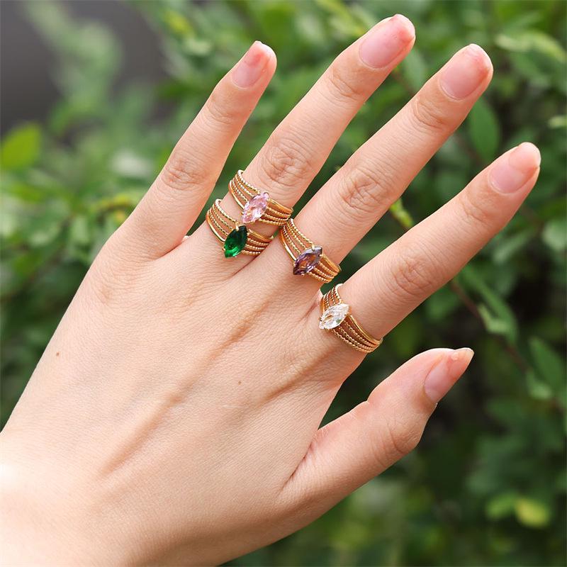 Elegant European & American High-End Stainless Steel Zircon Open Ring for Women - Retro Index Finger Design розовый
Elegant European & American High-End Stainless Steel Zircon Open Ring for Women - Retro Index Finger Design розовый