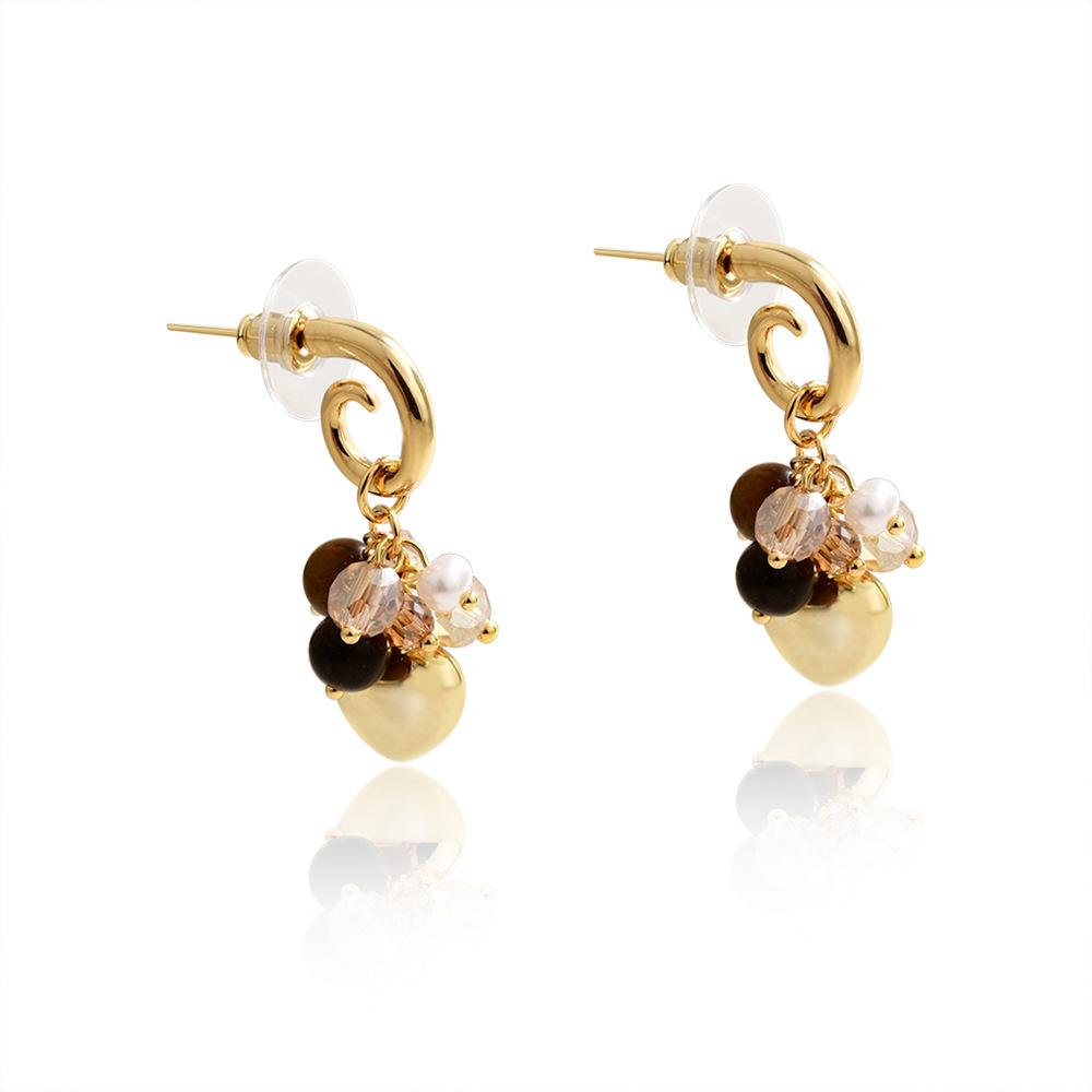 Vintage Maillard Gold Heart Drop Earrings Tiger Eye Crystal Beaded Studs Light Luxury Jewelry for Women
Vintage Maillard Gold Heart Drop Earrings Tiger Eye Crystal Beaded Studs Light Luxury Jewelry for Women
