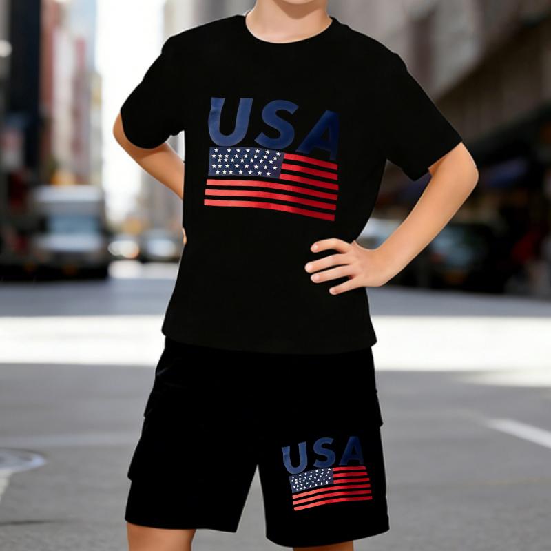 Boys 2 Piece Classic USA Printed Outfit, Short Sleeve T-Shirt and Shorts Set for Kids Age 5-14,Black and White Sporty Casual Summer Clothes 5-6 Years чёрный
Boys 2 Piece Classic USA Printed Outfit, Short Sleeve T-Shirt and Shorts Set for Kids Age 5-14,Black and White Sporty Casual Summer Clothes 5-6 Years чёрный