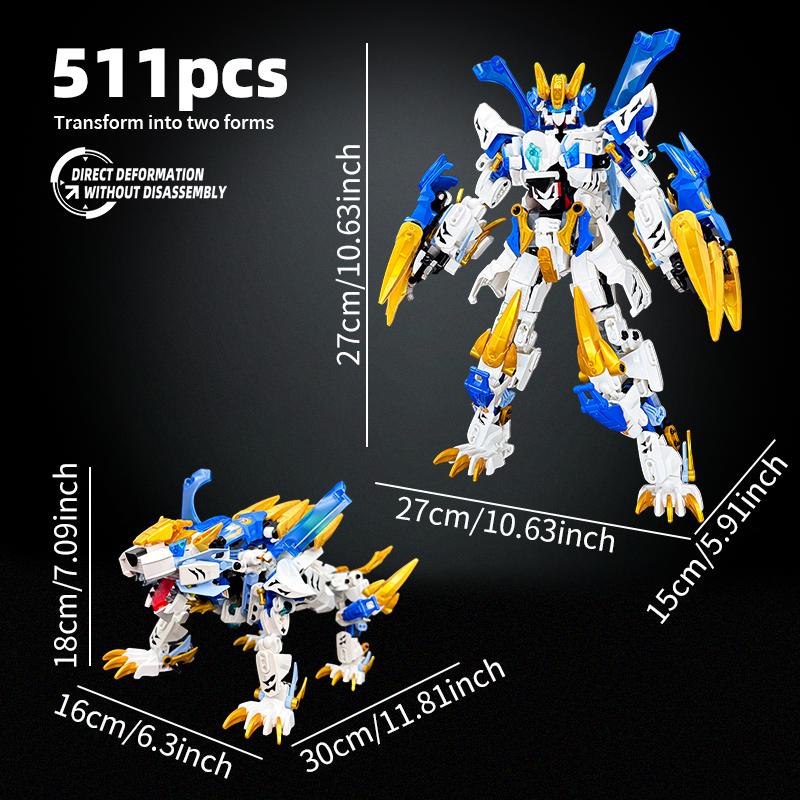 2-in-1 Transforming White Tiger Mech Warrior, Robot Action Figure Building Toy, Cyber Guardian Beast Model Kit Gift for Boys
2-in-1 Transforming White Tiger Mech Warrior, Robot Action Figure Building Toy, Cyber Guardian Beast Model Kit Gift for Boys