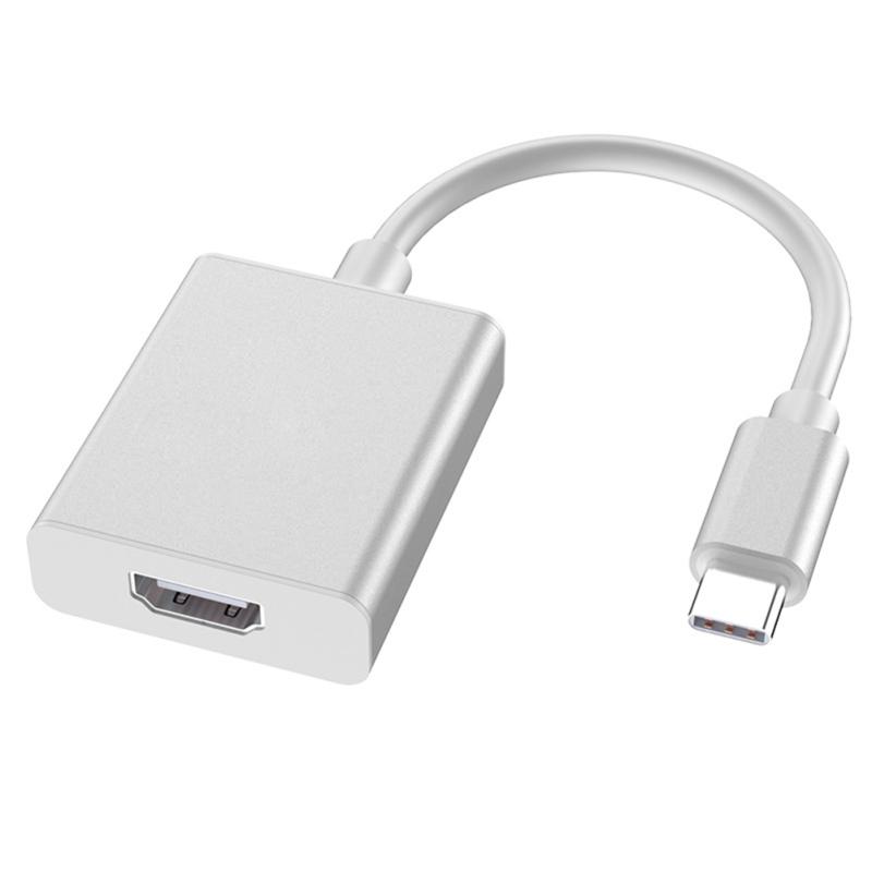 Адаптер мультимедийного интерфейса USB C-HD 4K-адаптер-конвертер Портативный разъем из алюминиевого сплава для 
Адаптер мультимедийного интерфейса USB C-HD 4K-адаптер-конвертер Портативный разъем из алюминиевого сплава для
