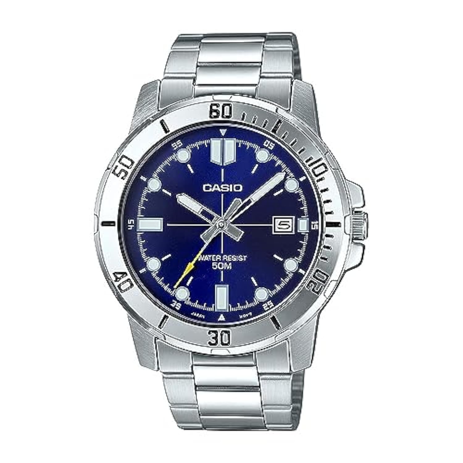 Casio MTP-VD01D-2EV Мужские спортивные часы Enticer из нержавеющей стали с синим циферблатом
Casio MTP-VD01D-2EV Мужские спортивные часы Enticer из нержавеющей стали с синим циферблатом