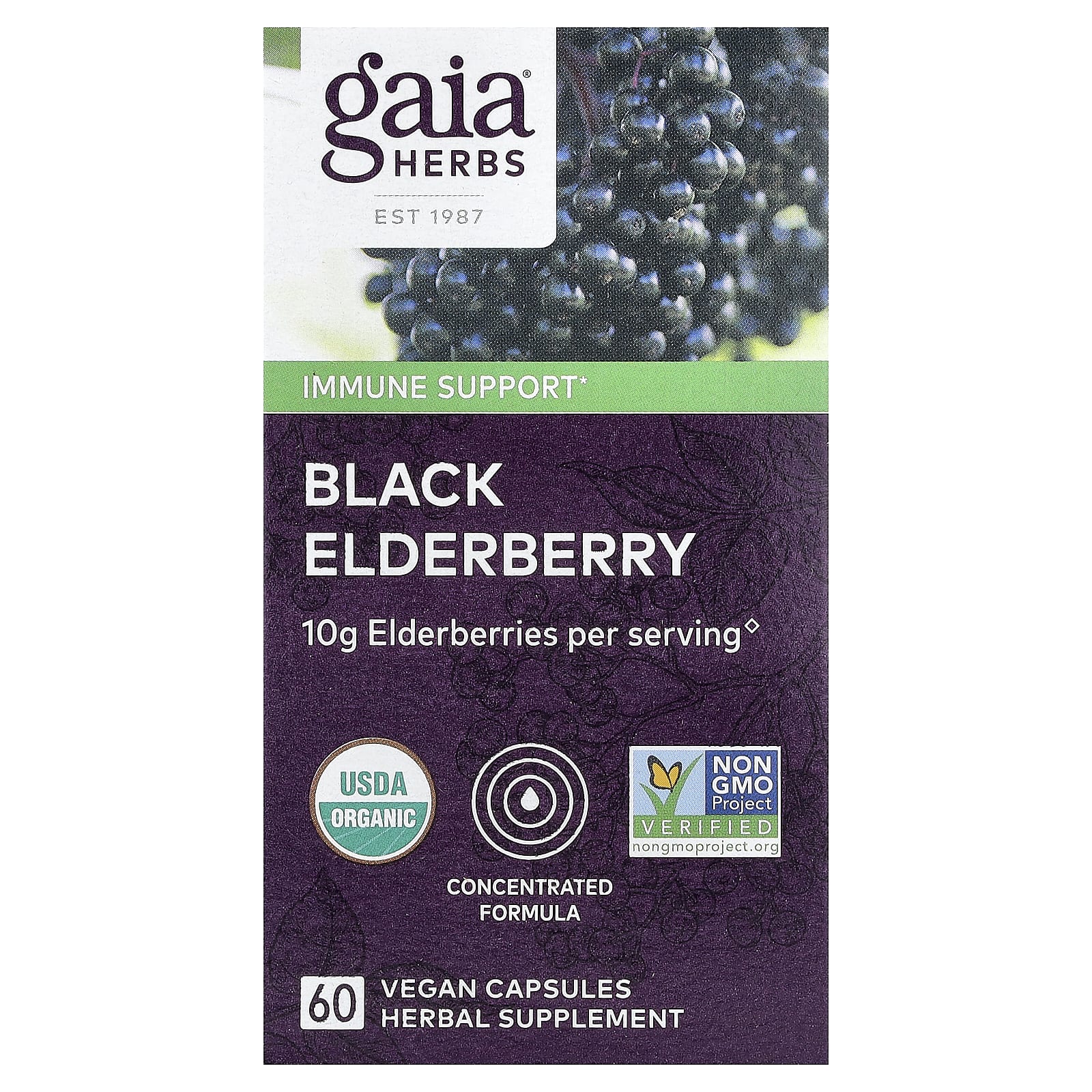 Black Elderberry, Veggie Capsules 60
Black Elderberry, Veggie Capsules 60