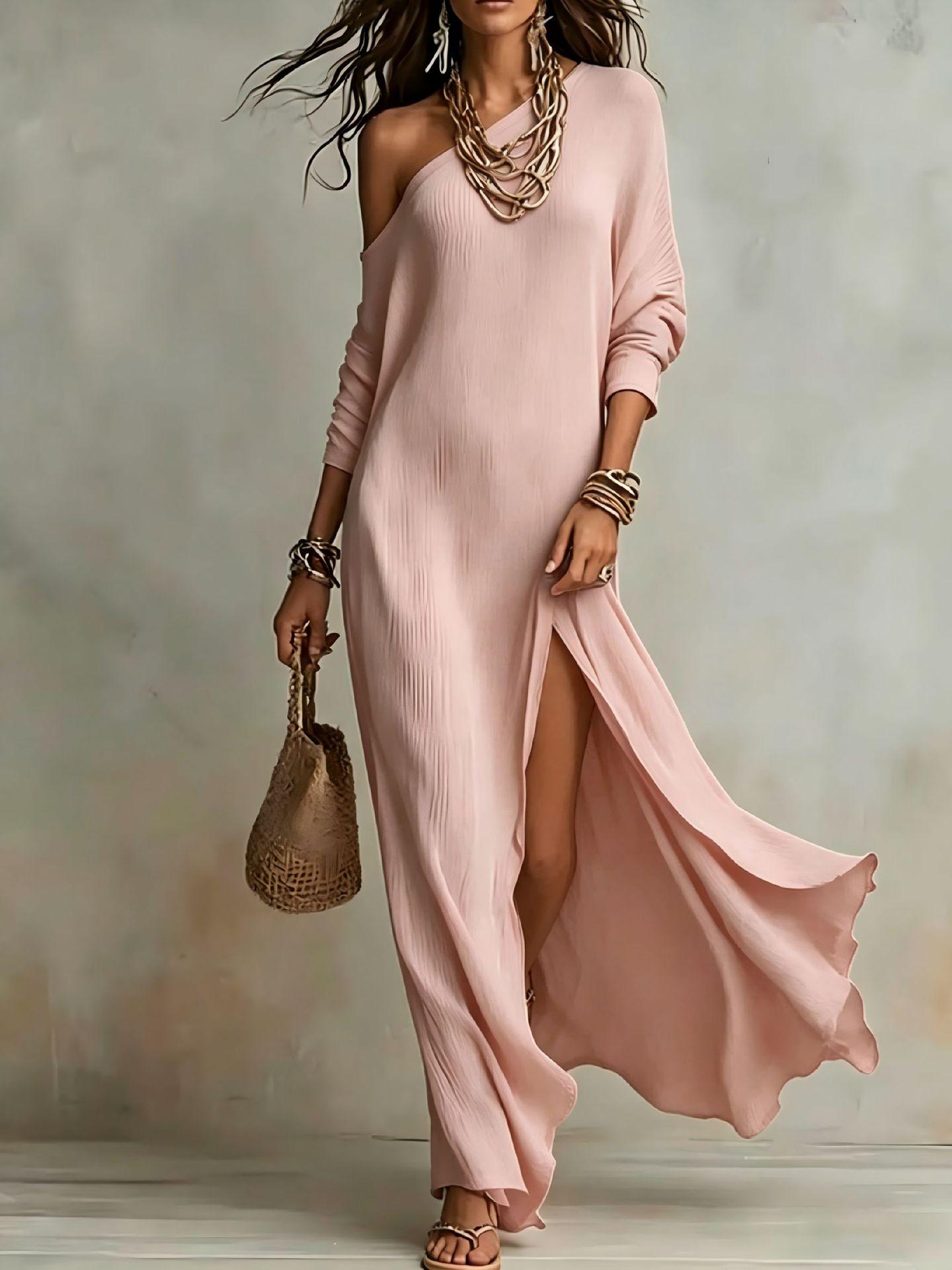 2026 Summer Elegant Long-Sleeve Pleated Knit Slit Dress for Women Triple Extra Large
2026 Summer Elegant Long-Sleeve Pleated Knit Slit Dress for Women Triple Extra Large