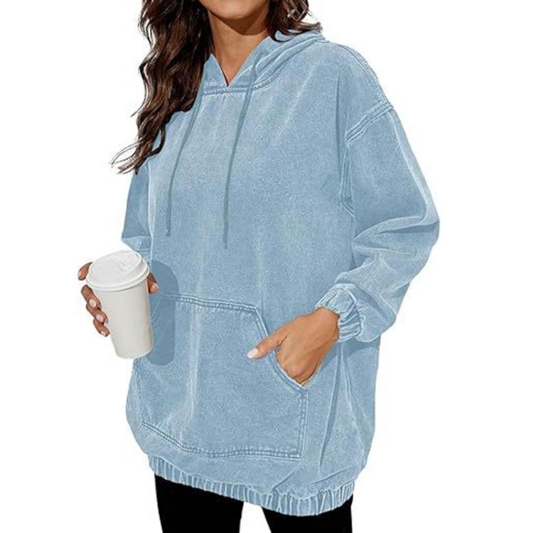 Vintage Washed Casual Hooded Pullover Women Loose Drop Shoulder Long Sleeve Sweater Fashion S
Vintage Washed Casual Hooded Pullover Women Loose Drop Shoulder Long Sleeve Sweater Fashion S