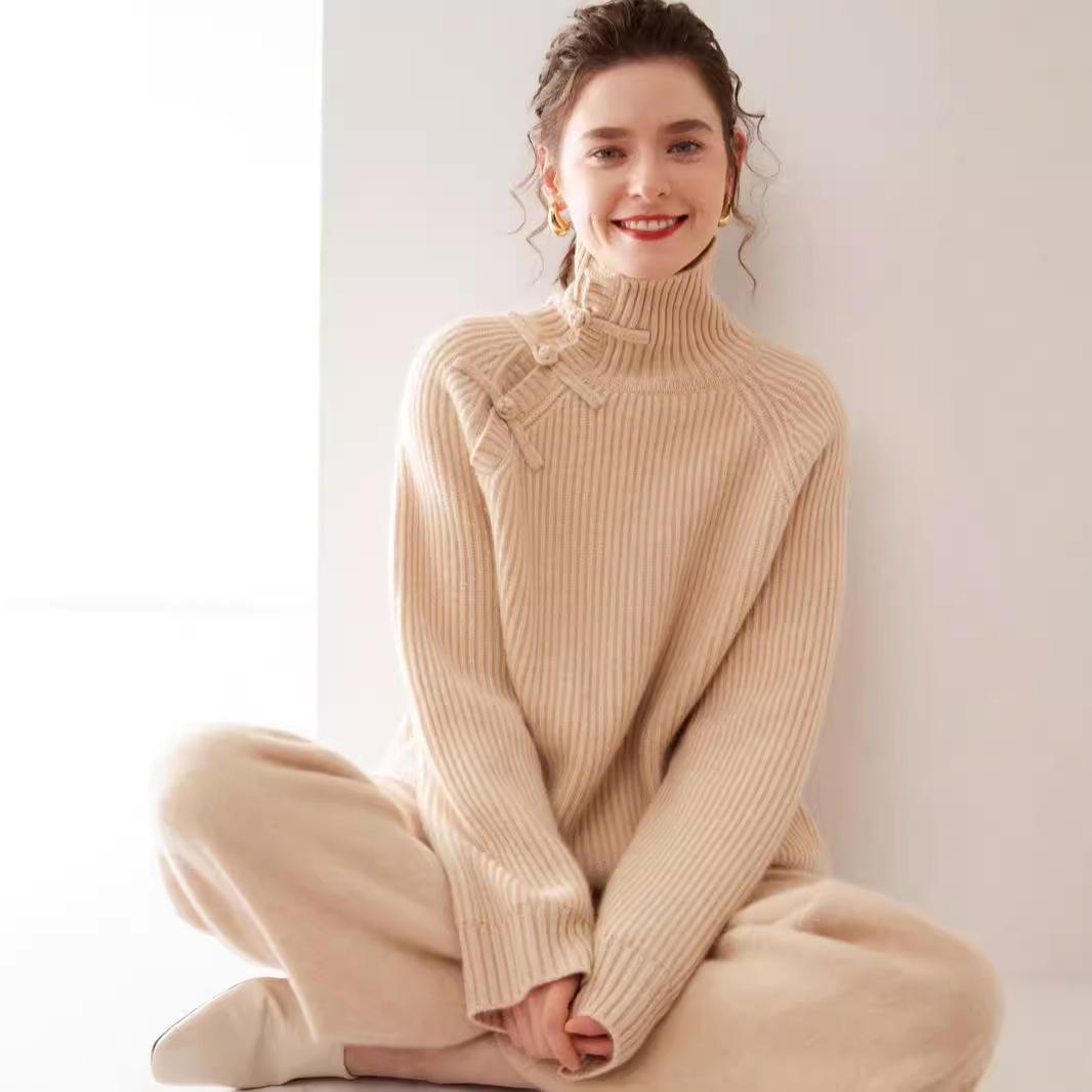 Ejia Chinese Style Women s High-Neck Cashmere Sweater - Thick, Loose, and Cozy for Autumn and Winter One Size темно-серого
Ejia Chinese Style Women s High-Neck Cashmere Sweater - Thick, Loose, and Cozy for Autumn and Winter One Size темно-серого