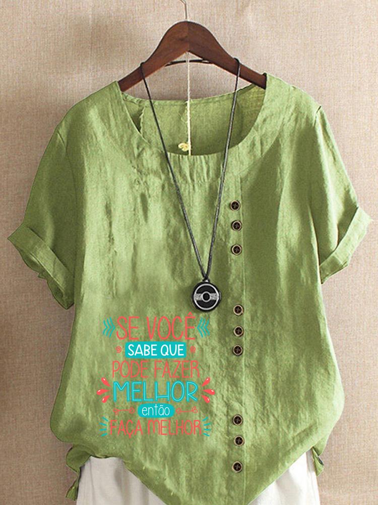 Women s Fashion Letter Print Round Neck Short Sleeve T-shirt Summer Casual Cotton Linen Graphic Shirt Leisure Loose Blouse Tops 5XL зелений
Women s Fashion Letter Print Round Neck Short Sleeve T-shirt Summer Casual Cotton Linen Graphic Shirt Leisure Loose Blouse Tops 5XL зелений