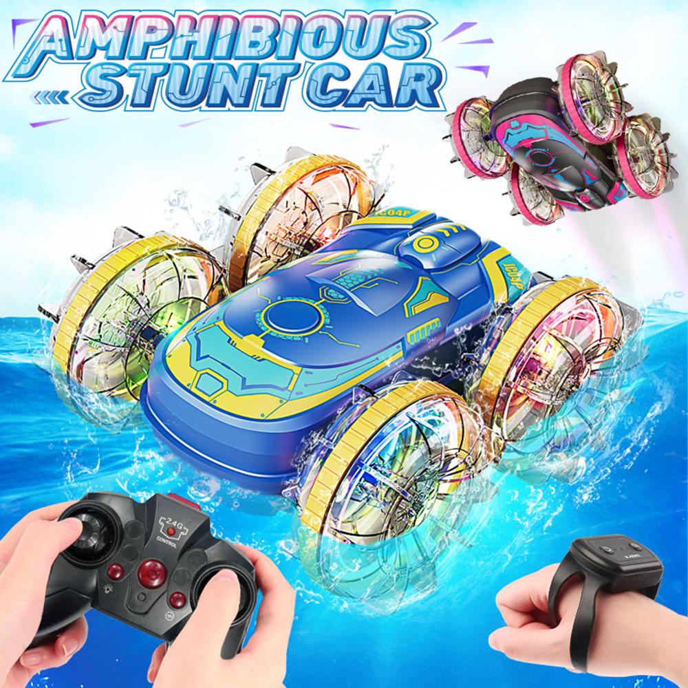 JC04P 2.4G Remote Control 4WD Amphibious Stunt Car Toy with LED Lights, Dual Controller (CE/CPC/ASTM/EN71 Certified) Black
JC04P 2.4G Remote Control 4WD Amphibious Stunt Car Toy with LED Lights, Dual Controller (CE/CPC/ASTM/EN71 Certified) Black