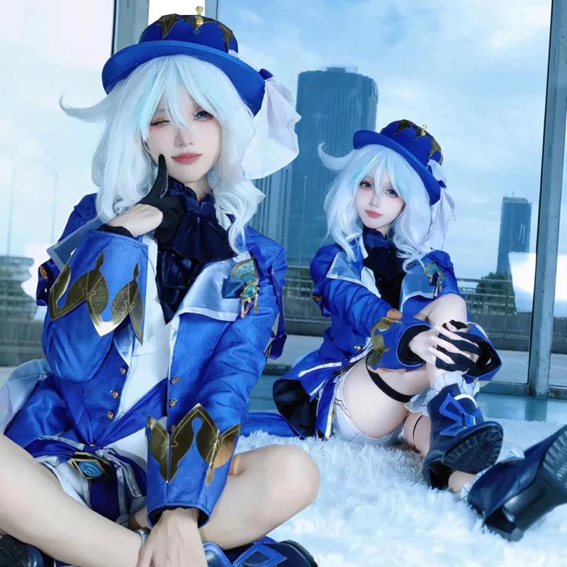 Игра Genshin Impact Косплей Костюм Fontaine Furina Focalores Черный Furina Косплей Костюм белый парик, синее пальто парик Униформа Одежда Наряды
Игра Genshin Impact Косплей Костюм Fontaine Furina Focalores Черный Furina Косплей Костюм белый парик, синее пальто парик Униформа Одежда Наряды