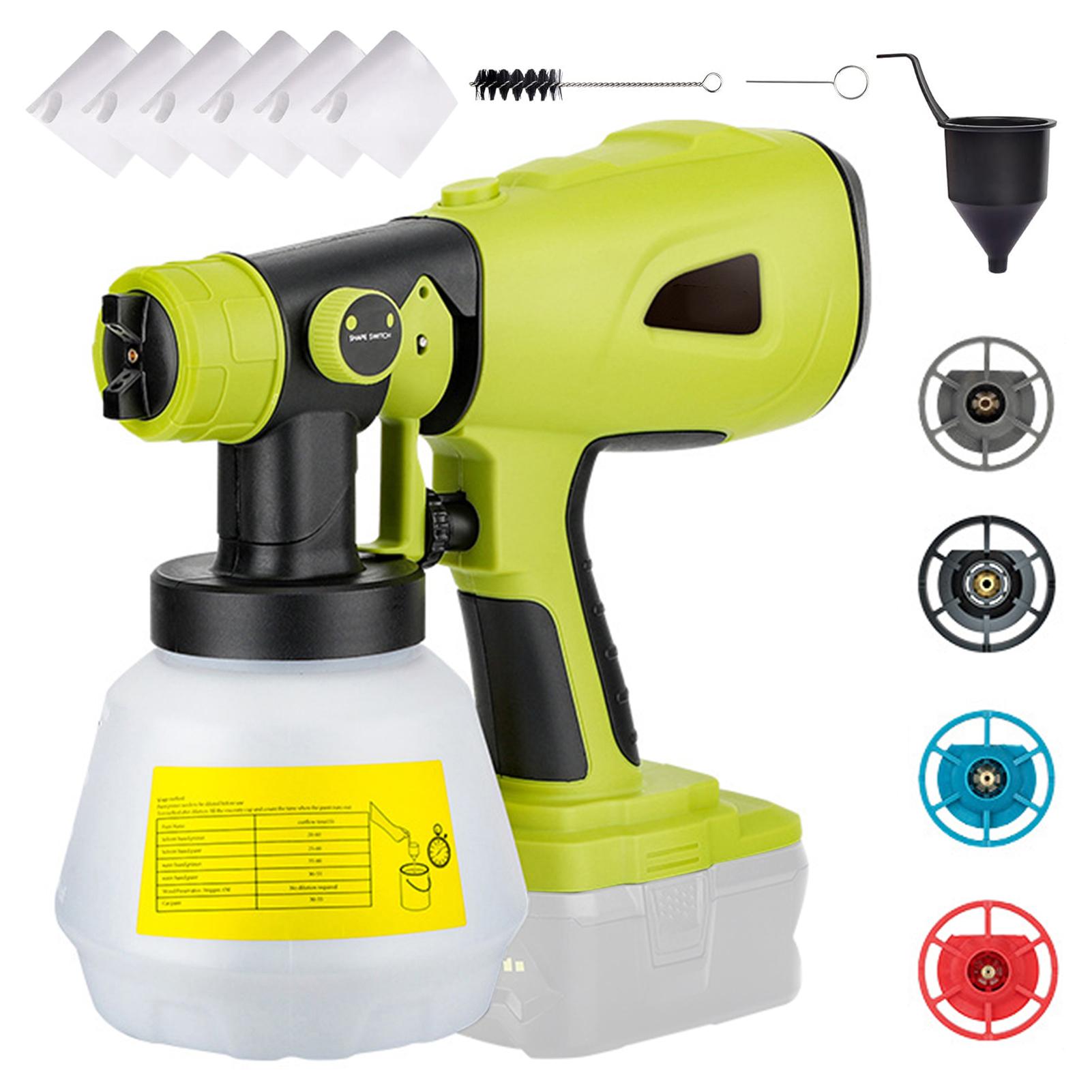 Замена беспроводного распылителя краски для DEWALT, батареи RYOBI 20 В Макс, портативной электрической краски жёлтый
Замена беспроводного распылителя краски для DEWALT, батареи RYOBI 20 В Макс, портативной электрической краски жёлтый