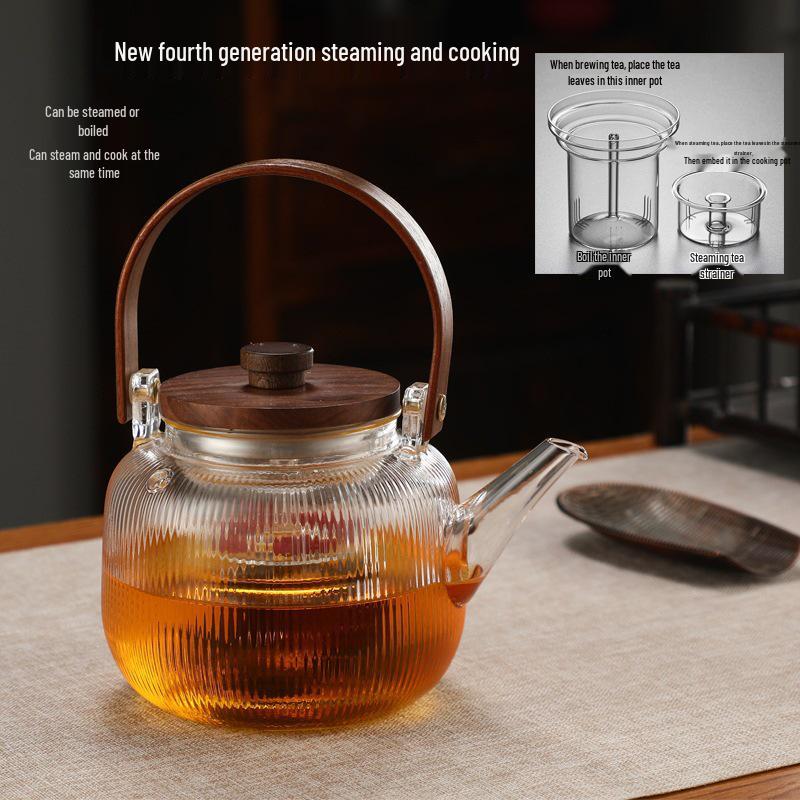 Стеклянный чайник с ручкой из орехового дерева - термостойкий, высокотемпературный чайник для приготовления пищи и приготовления на пару vertical stripes
Стеклянный чайник с ручкой из орехового дерева - термостойкий, высокотемпературный чайник для приготовления пищи и приготовления на пару vertical stripes