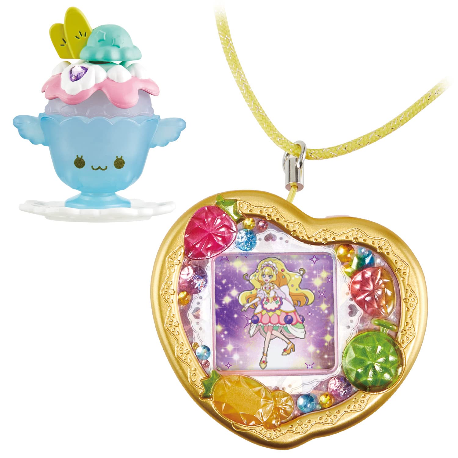 Delicious Party PreCure Heart Cure Watch Heart Fruit Pendant Cover Special Set 3 years old and & (Target age above)
Delicious Party PreCure Heart Cure Watch Heart Fruit Pendant Cover Special Set 3 years old and & (Target age above)