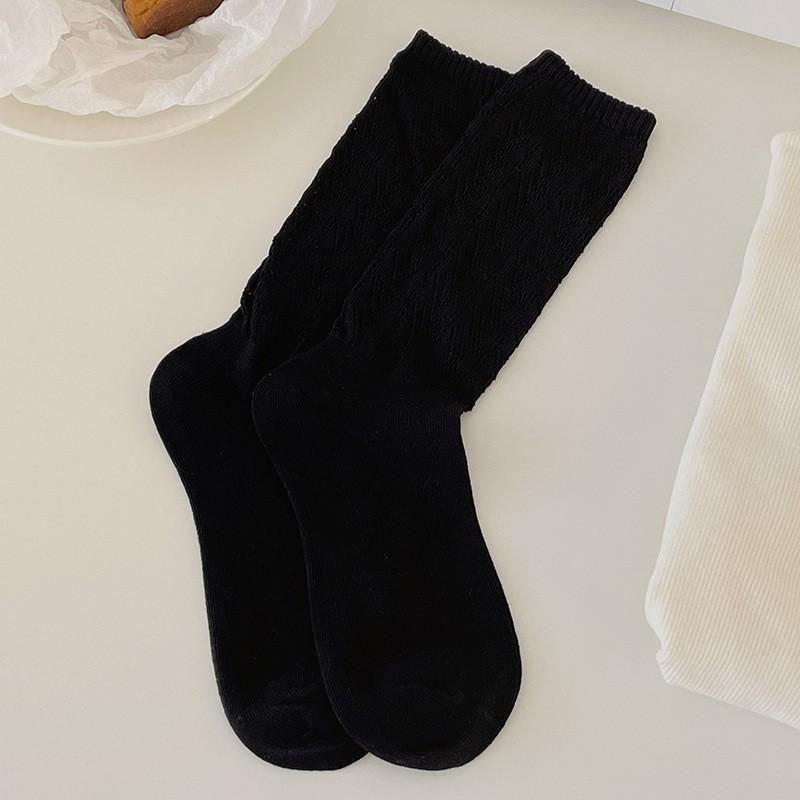 Socks Pure Cotton Stacking Socks Spring And Autumn Solid Color Retro Hong Kong Style Cotton Sweat-Absorbing Deodorant Medium Tube Socks Women One size fits all чорний
Socks Pure Cotton Stacking Socks Spring And Autumn Solid Color Retro Hong Kong Style Cotton Sweat-Absorbing Deodorant Medium Tube Socks Women One size fits all чорний