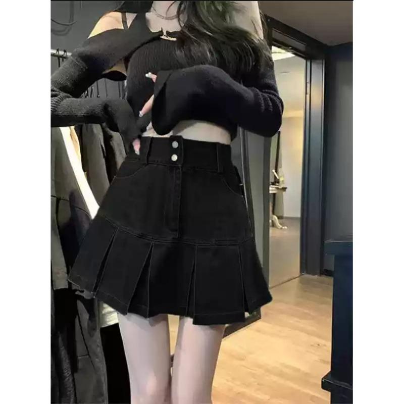 Vintage Wash Blue Denim Skirt Shorts for Women High Waist A-Line Slim Fit Korean Summer Fashion Mini Jeans Ruffle Skir S
Vintage Wash Blue Denim Skirt Shorts for Women High Waist A-Line Slim Fit Korean Summer Fashion Mini Jeans Ruffle Skir S