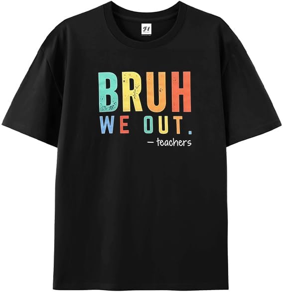 Last Day of School for Women Bruh We Out Teacher Graphic Shirt Teaching Inspirational Short Sleeve Tops Black 5XL різнокольоровий
Last Day of School for Women Bruh We Out Teacher Graphic Shirt Teaching Inspirational Short Sleeve Tops Black 5XL різнокольоровий