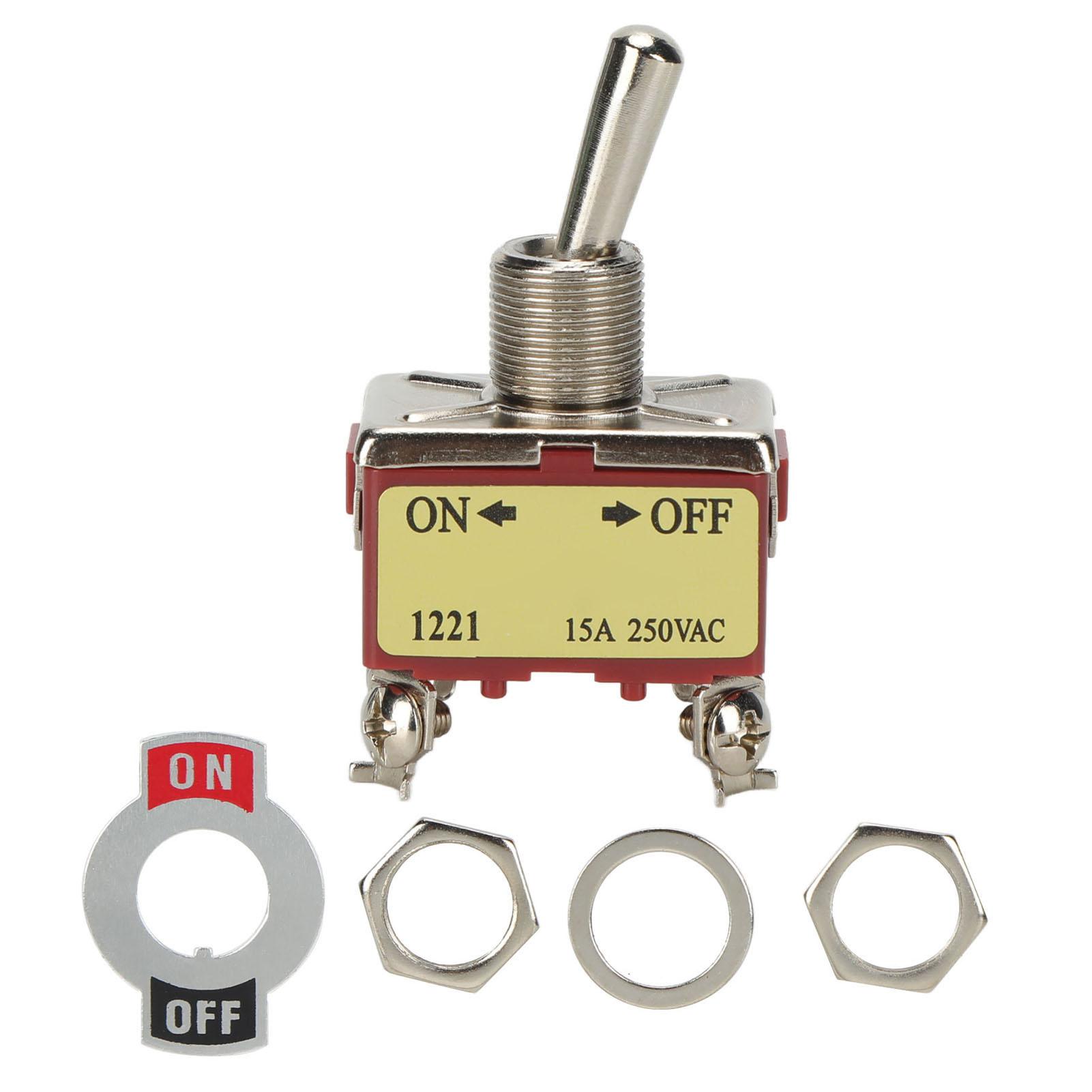 20 Sets Rocker Switch 4 Pin 2 Speed Screw Self Locking Toggle Switches AC 250V 15A E‑TEN 1221
20 Sets Rocker Switch 4 Pin 2 Speed Screw Self Locking Toggle Switches AC 250V 15A E‑TEN 1221