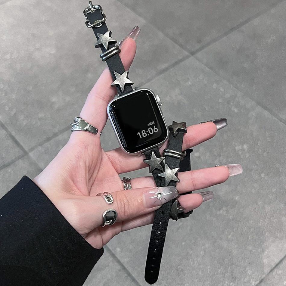 Strap For Apple Watch Band S11 S10/9/8/7/6/SE/Ultra IWatch 49/46/45/44/42/41/40/38mm Fashion Punk Rivet Long PU Leather Bracelet 38 40 41(S11 10)42MM
Strap For Apple Watch Band S11 S10/9/8/7/6/SE/Ultra IWatch 49/46/45/44/42/41/40/38mm Fashion Punk Rivet Long PU Leather Bracelet 38 40 41(S11 10)42MM