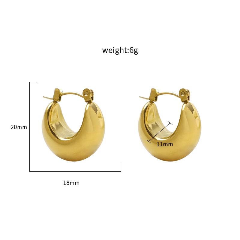 Titanium Steel U-Shaped Earrings Hollow Personalized Fashion Non-Fading Earrings Gold Girls Round Personality Trend
Titanium Steel U-Shaped Earrings Hollow Personalized Fashion Non-Fading Earrings Gold Girls Round Personality Trend