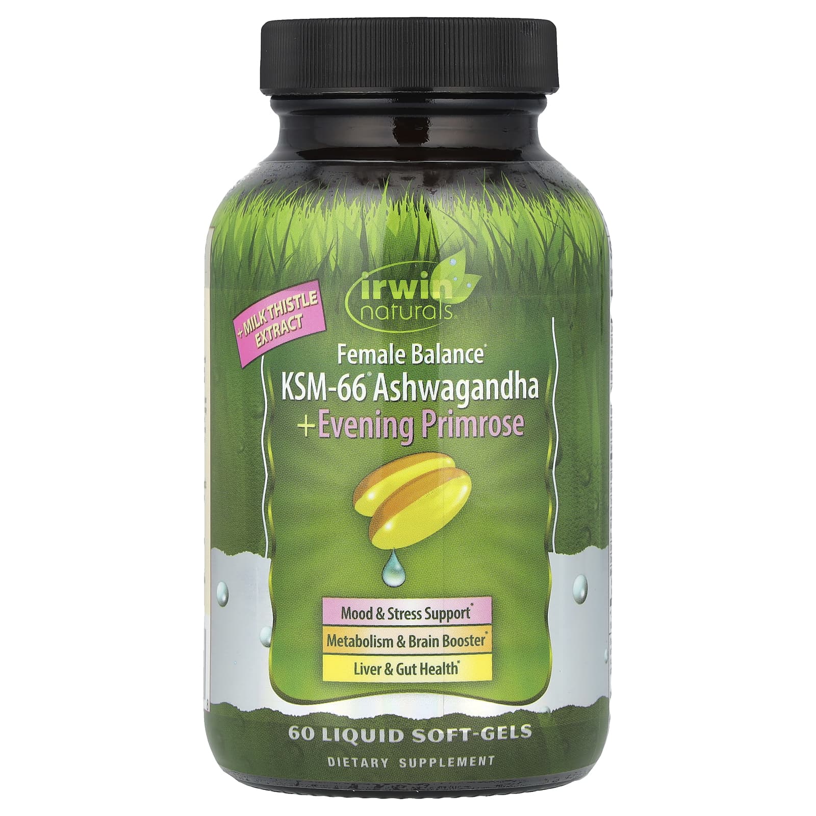 Irwin Naturals, Women s Balance, KSM-66® Ashwagandha + Evening Primrose, 60 Liquid Softgels
Irwin Naturals, Women s Balance, KSM-66® Ashwagandha + Evening Primrose, 60 Liquid Softgels