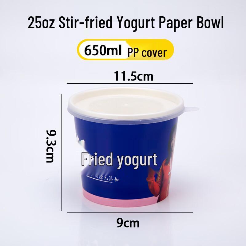 Disposable Fried Yogurt Paper Bowls with Lids
Disposable Fried Yogurt Paper Bowls with Lids