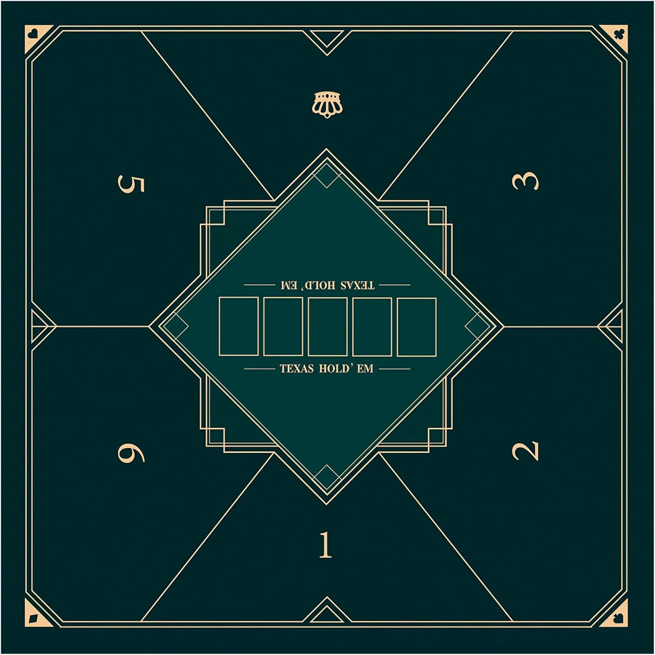 Rowaica Poker Mat Square 80x80cm Texas Playmat Tabletop for up to 6 Players Hold em (Green) зелений
Rowaica Poker Mat Square 80x80cm Texas Playmat Tabletop for up to 6 Players Hold em (Green) зелений