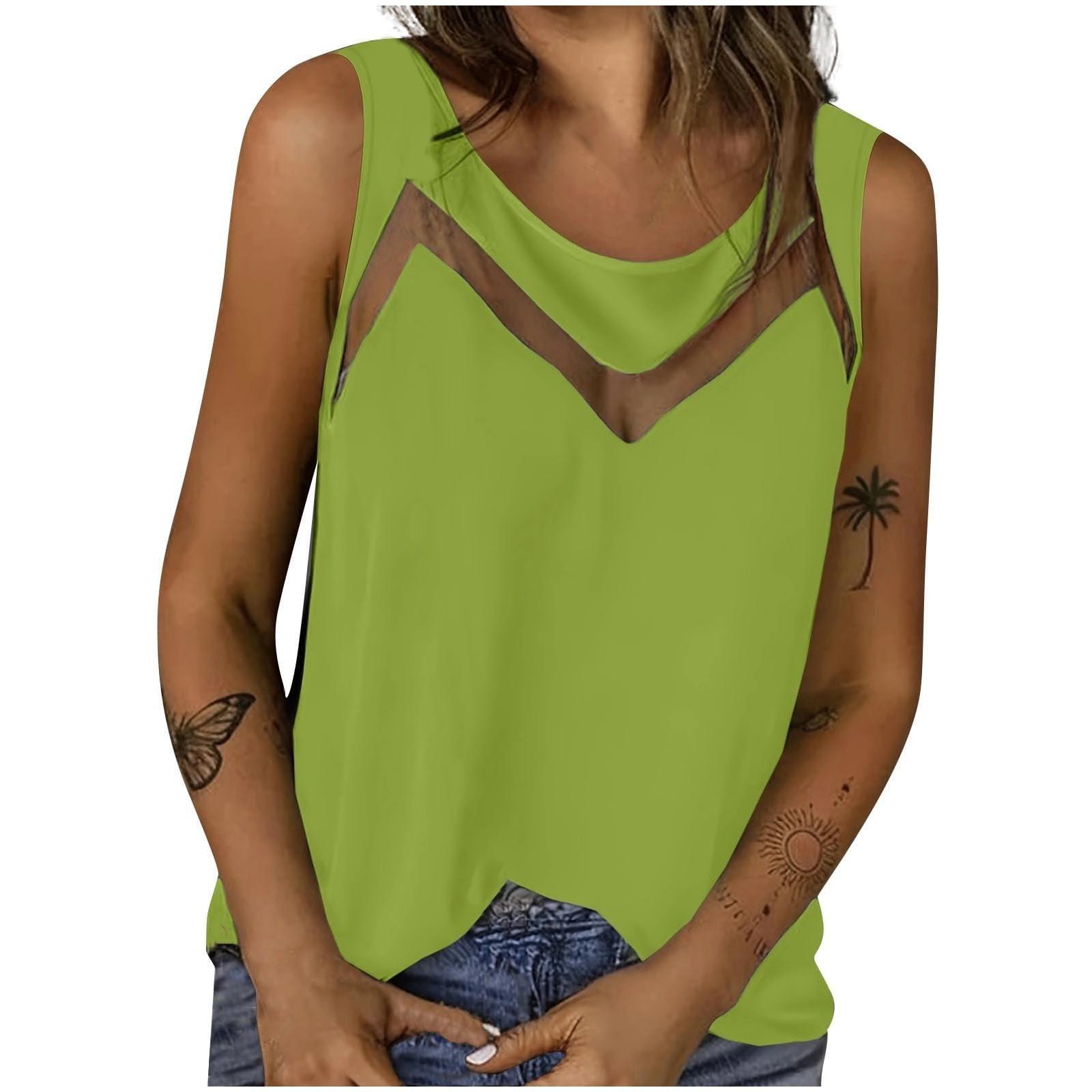 Женский повседневный топ без рукавов, однотонный, сетчатый пэчворк, модный повседневный жилет M
Женский повседневный топ без рукавов, однотонный, сетчатый пэчворк, модный повседневный жилет M