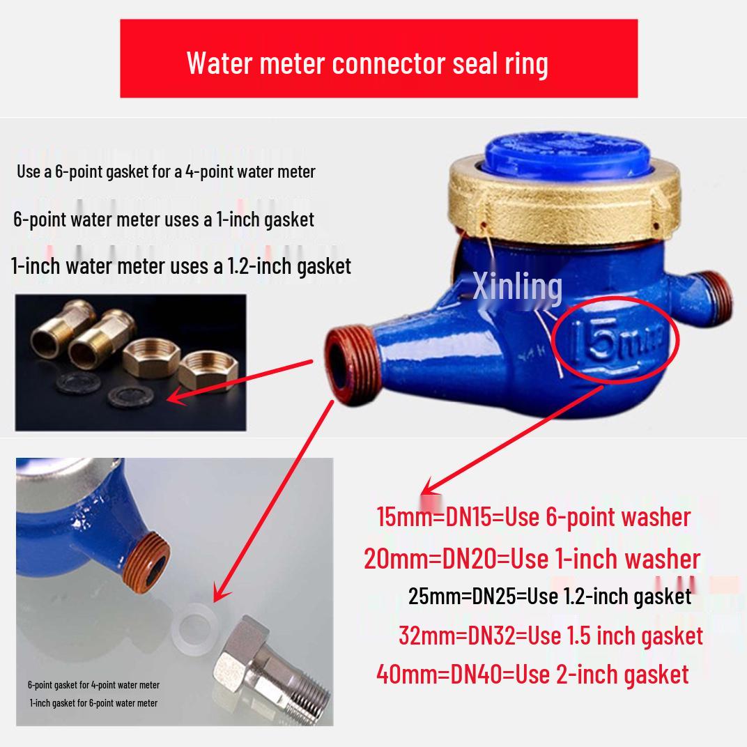 High-Temperature Food-Grade Silicone Water Meter Gasket - 4/6 Point, DN15/20/25 DN15 silicone gasket 3/4-inch (5 pcs)
High-Temperature Food-Grade Silicone Water Meter Gasket - 4/6 Point, DN15/20/25 DN15 silicone gasket 3/4-inch (5 pcs)