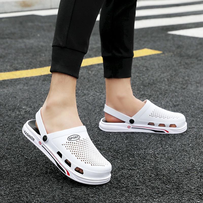 Summer new pvc couple bird s nest baotou hole breathable home casual beach shoes cool slippers 44
Summer new pvc couple bird s nest baotou hole breathable home casual beach shoes cool slippers 44
