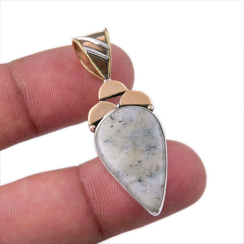 Natural Dendrite Opal 925 Solid Sterling Silver Gift TwoTone Pendant 1.50 N3F32
Natural Dendrite Opal 925 Solid Sterling Silver Gift TwoTone Pendant 1.50 N3F32