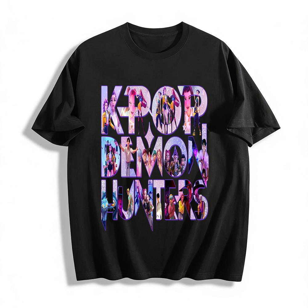 KPOP Demon Hunters Game Character Print T-shirt Men Women Hip Hop Streetwear Casual Top Pure cotton T-shirt 6XL
KPOP Demon Hunters Game Character Print T-shirt Men Women Hip Hop Streetwear Casual Top Pure cotton T-shirt 6XL