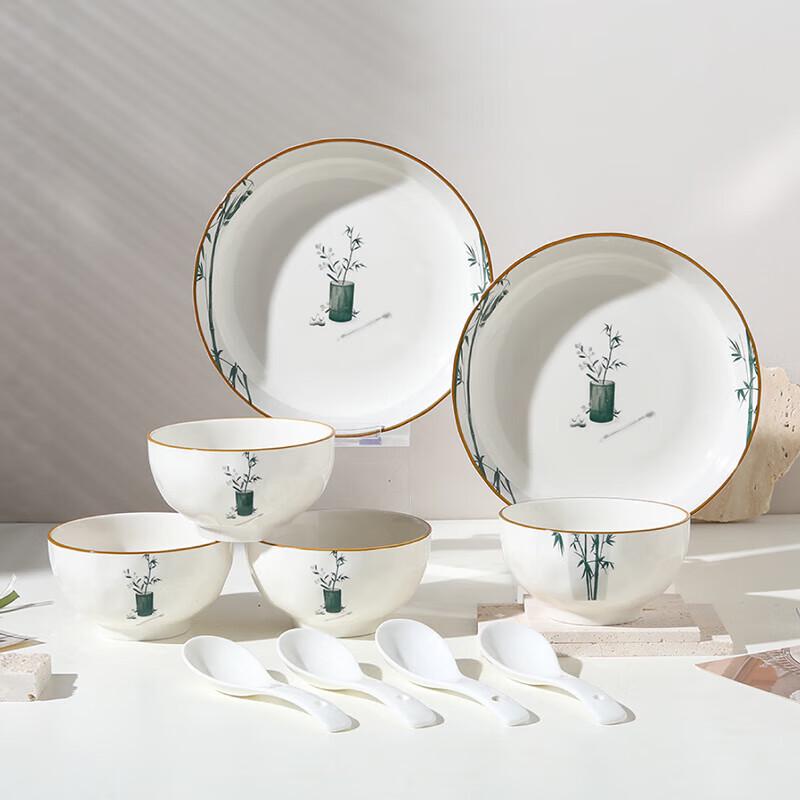 SAMLNG·DY Zhuluqing 10-Piece Chinese Ceramic Tableware Set
SAMLNG·DY Zhuluqing 10-Piece Chinese Ceramic Tableware Set
