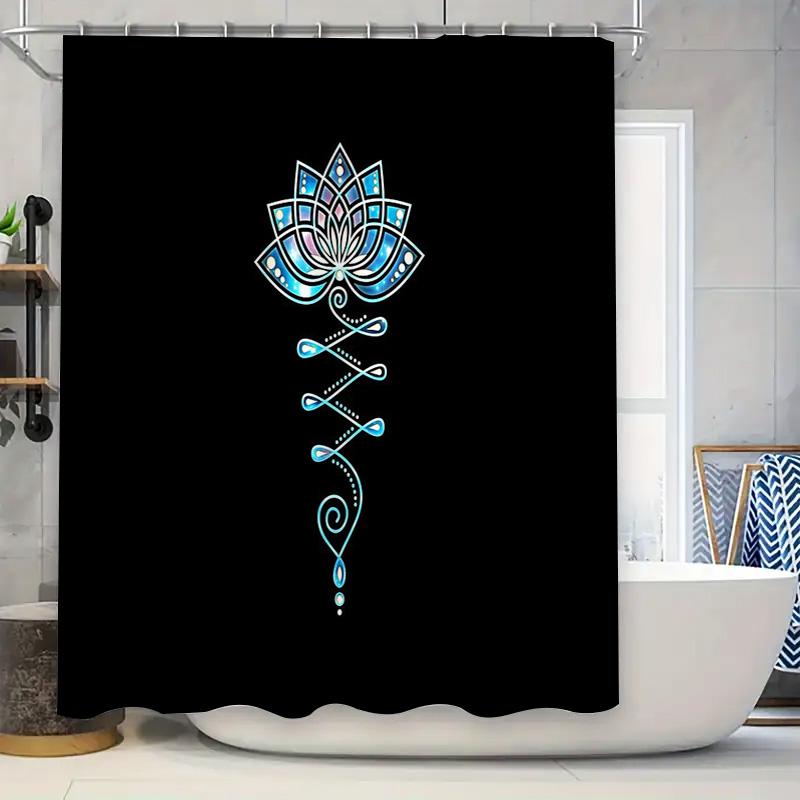 Lotus Flower Shower Curtain Boho Floral Bathroom Decor Nature Zen Spa Teal Blue Patterned Fabric Liner Set Vintage Aesthetic W60H190(CM)-1 Pcs
Lotus Flower Shower Curtain Boho Floral Bathroom Decor Nature Zen Spa Teal Blue Patterned Fabric Liner Set Vintage Aesthetic W60H190(CM)-1 Pcs