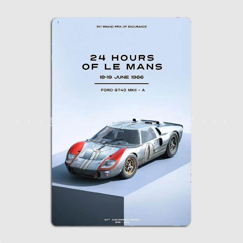 24 Hours Le Mans 1966 Poster Metal Plaque Wall Pub Home Wall Plaque Custom Tin Sign Posters Room Decor 20x30cm(7.8x11.8inch)
24 Hours Le Mans 1966 Poster Metal Plaque Wall Pub Home Wall Plaque Custom Tin Sign Posters Room Decor 20x30cm(7.8x11.8inch)