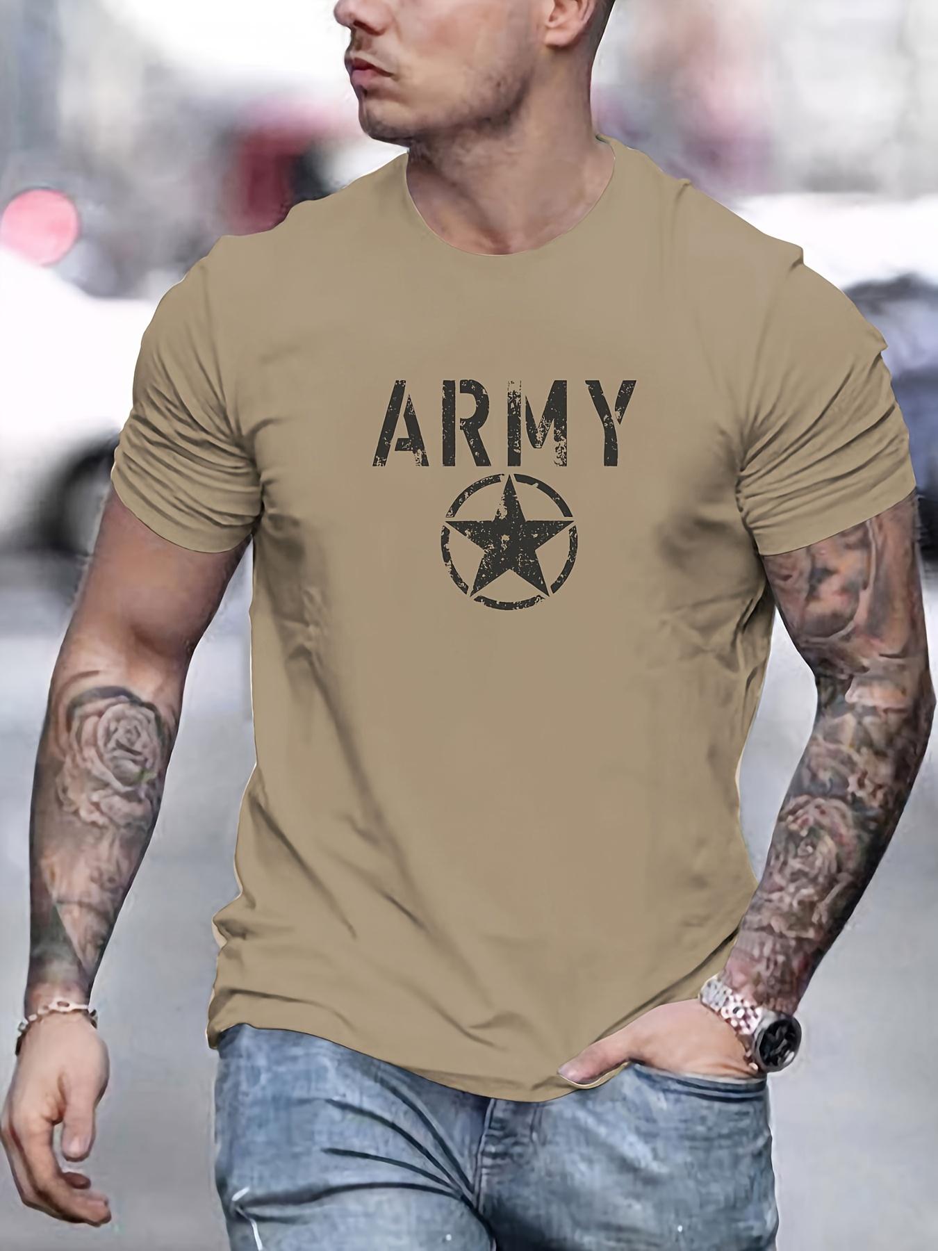 Men s summer 100 cotton fashionable casual loose sports ARMY and five pointed star printed round neck short sleeved T-shirt top 5XL різнокольоровий
Men s summer 100 cotton fashionable casual loose sports ARMY and five pointed star printed round neck short sleeved T-shirt top 5XL різнокольоровий