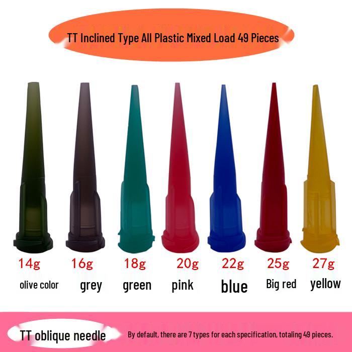 TT Plastic Inclined Nozzle & All-Plastic Silicone Syringe Needle Tip for Glue Dispensing
TT Plastic Inclined Nozzle & All-Plastic Silicone Syringe Needle Tip for Glue Dispensing