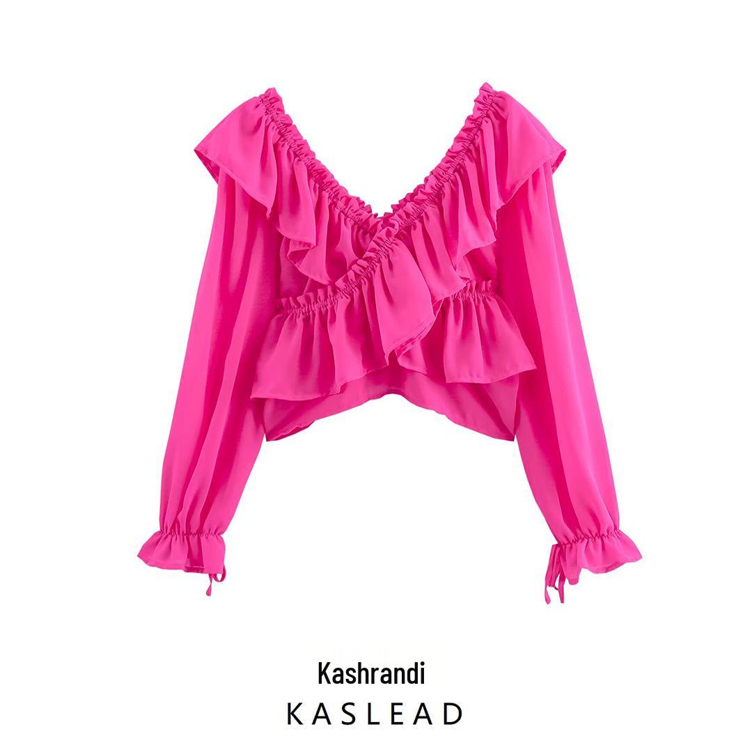 Spring 2025 Women s Fashion: European & American Style Versatile Ruffle Layered Top Small
Spring 2025 Women s Fashion: European & American Style Versatile Ruffle Layered Top Small