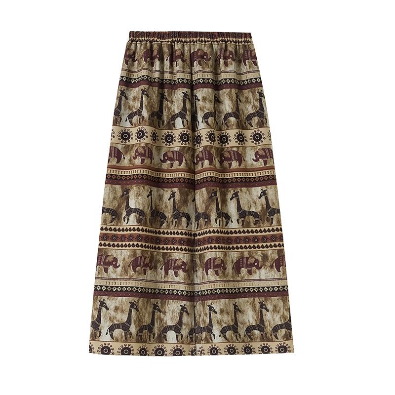 Summer Women Vintage Designer Print Animal Elastic Long Maxi Skirt For Lady XL коричневий
Summer Women Vintage Designer Print Animal Elastic Long Maxi Skirt For Lady XL коричневий