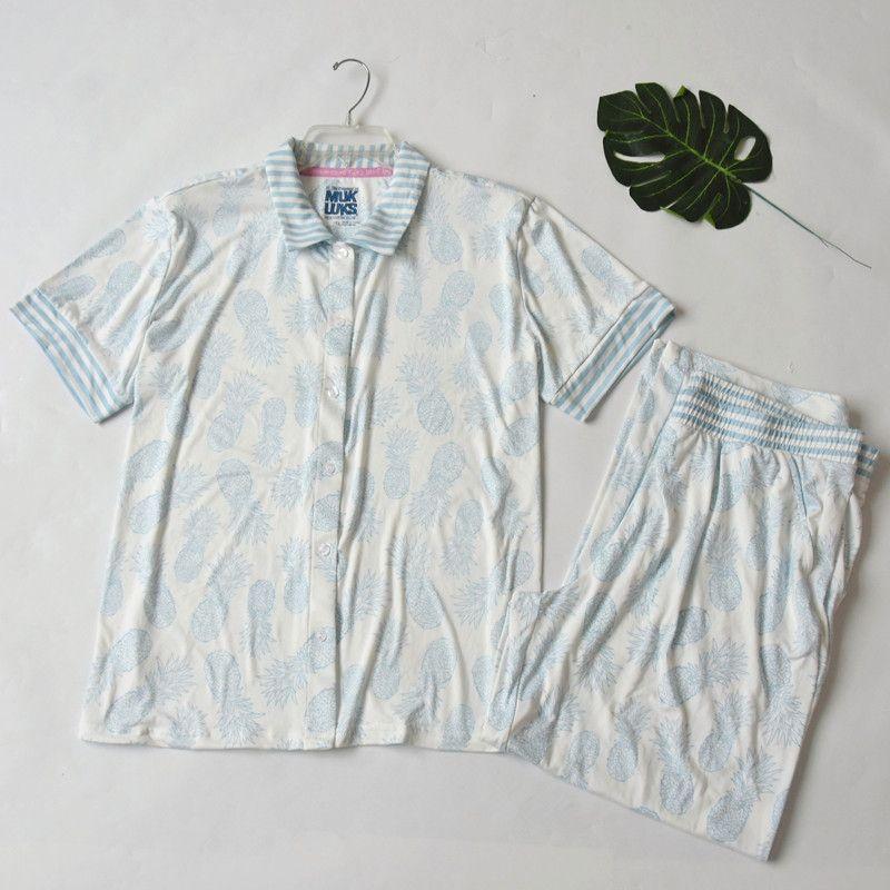 Fashion Plus Size Women s Milk Silk Knitting Short Sleeve Pants Pajamas Summer Thin and Soft Comfortable Homewear Suit White XL
Fashion Plus Size Women s Milk Silk Knitting Short Sleeve Pants Pajamas Summer Thin and Soft Comfortable Homewear Suit White XL